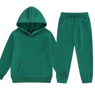 Imagem de Conjunto de roupas DHSPKN Tracksuit Sweatsuits for Kids Green 100