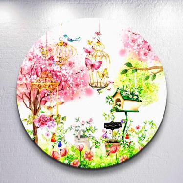 Imagem de Painel Redondo Jardim Encantado Capa Sublimada de Festa Tamanho Grande