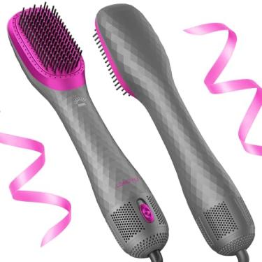 Imagem de Escova para secador de cabelo, secador de cabelo e modelador profissional 1200 W, turmalina cerâmica potente, 3 calor/2 configurações de velocidade (cinza)