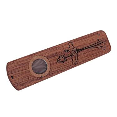Imagem de Mingzhe Instrumento de Sopro de Harmônica de Flauta Kazoo de Madeira para Acompanhamento de Guitarra e Ukulele (Madeira de ébano)