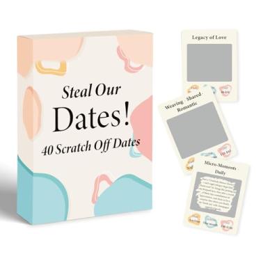 Imagem de XKDOUS 40 Scratch Off Date Night Ideas Card Game, Romantic Gifts for Him Her, Couples Gift for Boyfriend Girlfriend, Husband Wife, Anniversary Wedding Gifts for Men Women, Valentines, Engagement