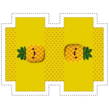 Imagem de Painel Sintético Doll Necessarie Cute Fruit Abacaxi - Ponto X Tecidos