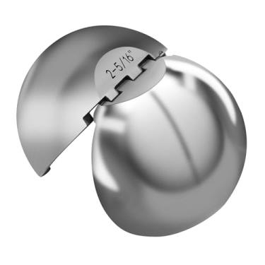 Imagem de Jeonz Adaptador de bola de reboque em concha, converte a bola de reboque de 5 cm para 6,5 cm, acessório de engate de garra de bola de reboque, aço inoxidável