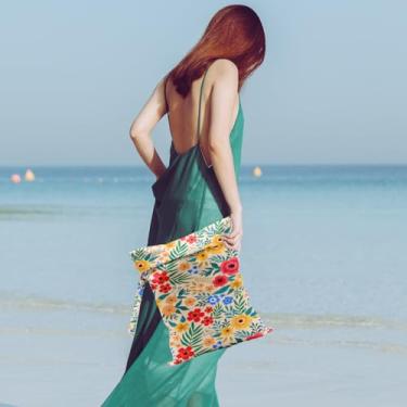 Imagem de Bolsa impermeável e úmida e seca para roupa de banho, viagens, cosméticos e roupas sujas, bolsas de maquiagem para piscina, ioga, academia, higiene pessoal, carrinho de bebê, bolsas de praia