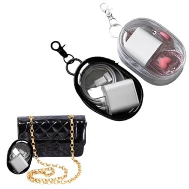 Imagem de Bolsa organizadora de cabos com 2 peças – itens essenciais para viagem – Caixa de armazenamento de cabos – Proteção prática e enrolamento