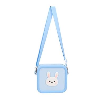 Imagem de Tbest Bolsa de Silicone para Câmera Infantil, Animal Fofo de Desenho Animado, à Prova de Choque, Estojo de Transporte de Grande Capacidade para Crianças Com Mais de Três Anos de Idade, (Coelho Azul)