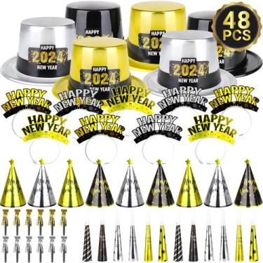 Imagem de Suprimentos de festa Heartome 48 unidades para a véspera de Ano Novo d