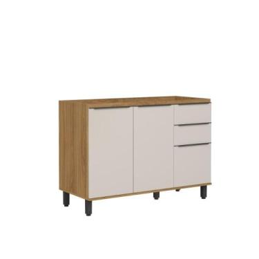 Imagem de Balcão de Cozinha sem Tampo 2 Ptas 3 Gav Serena Bertolini, Lunar Grey/