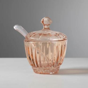 Imagem de Açucareiro Blend em Vidro com Tampa e Colher em Acrílico Âmbar 200ml