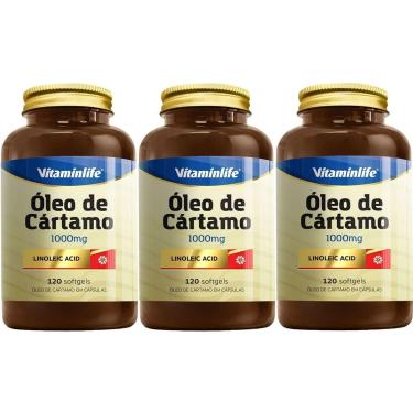 Imagem de Kit 3X CA Linoleic Acid Óleo de Cártamo e Ácido Linoleico - 120 Cápsulas - VitaminLife-Masculino