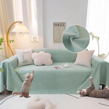 Imagem de Capa de sofá impermeável STACYPIK Sea Green Sofá 180x300cm