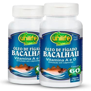 Imagem de Kit 2 Óleo De Fígado De Bacalhau 60 Cápsulas Unilife