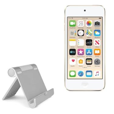 Imagem de BoxWave Suporte e suporte compatíveis com Apple iPod Touch (7ª geração 2019) - Suporte de alumínio VersaView, portátil, resistente à visualização em vários ângulos