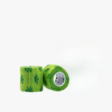 Imagem de Elástico Reforçado, Kit 10 Bandagem Elástica Adesiva Flexível Atadura 5 cm x 4.5m Joelheira Tornozelo Tatuagem Pets(KIT 10 VERDE PATINHA)