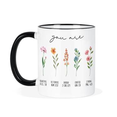 Imagem de Silkwishes Presentes cristãos para mulheres, caneca cristã com flores, presentes de aniversário para mulheres, inspiradores, presentes religiosos para irmã, amiga, filha, mãe, caneca de café cristã