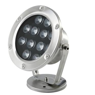 Imagem de Luz subaquática LED RGB 9W, lâmpada submersível à prova d'água, caixa de aço inoxidável, fonte de luz ajustável para aquário, lagoa, cachoeira,