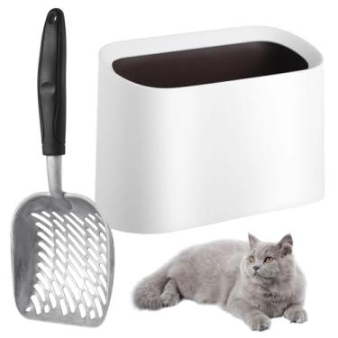 Imagem de Colher de areia de alumínio para gatos com caixa de cocô, kit de peneiração rápida para donos de gatos, colher grande com suporte conveniente