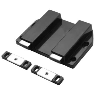 Imagem de Aperte a trava do armário para abrir, trava magnética da porta, liga de zinco, acabamento elegante cromado, trava magnética ideal para caixa de correio, para armários de vidro e portas duplas