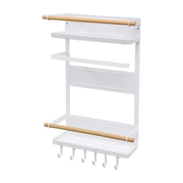 Imagem de WeiLaiKeQi Suporte para potes de especiarias, suporte para temperos de geladeira de cozinha, organizador de prateleiras de geladeira para cozinha, armário de