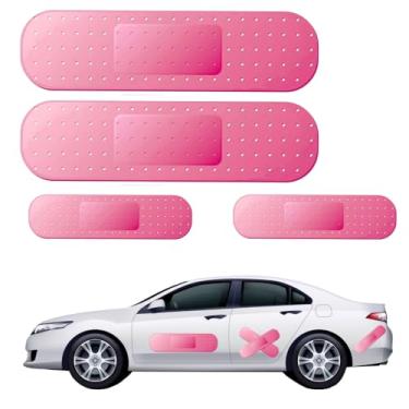 Imagem de 4 peças adesivos divertidos para amassados de carro com bandaid de carro engraçado para danos no carro adesivo bandaid de carro adesivo de para-choque de carro adesivo de bandagem de corpo de veículo