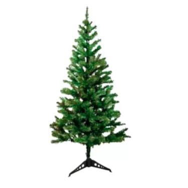 Imagem de Kit Árvore de Natal 90cm Completa – 18 Bolas Verde e Rosé + 6 Sinos + 1 Estrela | 100 Galhos (Decoração Natalina Premium)