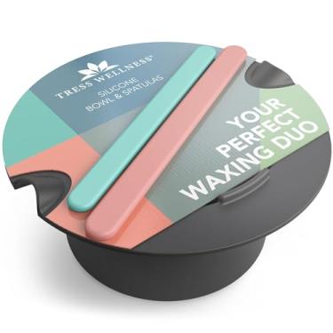 Imagem de Tress Wellness Forro de silicone para aquecedor de cera – Fácil de limpar com 2 espátulas de silicone compatíveis com kit de depilação elétrica de 473 ml