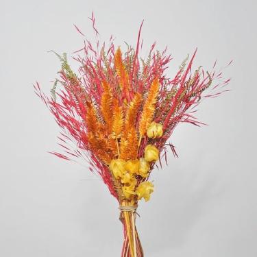 Imagem de BuquêS De Flores Secas — Arranjos Florais Desidratados Adequados Para Festas, Casamentos, DecoraçãO De Mesas E DecoraçãO De Interiores(vermelho)