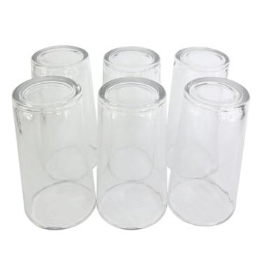 Imagem de Conjunto com 6 Copos de Vidro Londres, 240ml, 12,5cm x 6,5cm, Design Minimalista, Acabamento Liso