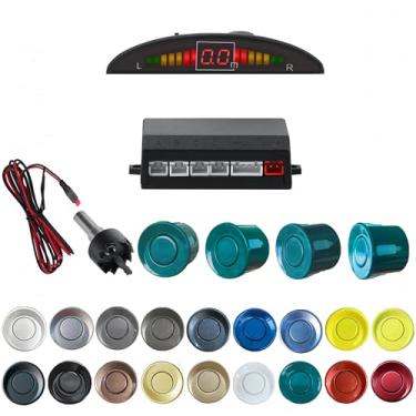 Imagem de SANDETOUN Kit de sensor de estacionamento kit de sensor de reserva sensor reverso para carro 18 opções de cores para sondas ajustável alarme volume profissional sensor de reversa para carro assistente