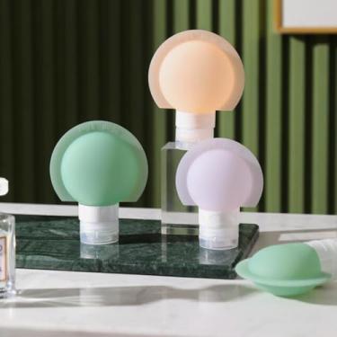 Imagem de Pacote com 3 garrafas de viagem para artigos de higiene pessoal, recipientes de viagem para artigos de higiene pessoal, à prova de vazamento, líquidos recarregáveis xampu e condicionador para viagem