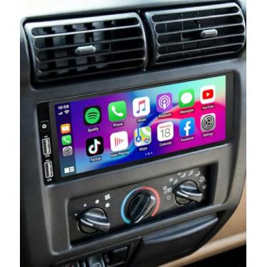 Imagem de 4G + 64G estéreo automotivo para Jeep Wrangler TJ 1997–2002 6,86 polegadas tela sensível ao toque Android 14 sem fio Carplay Android Auto Car Radio Unidade de navegação GPS com Bluetooth WiFi FM/RDS