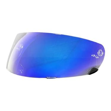 Imagem de Viseira qualificadora de capacete para Bell Star/Vortex/RS-1/RS-2/Revólver/Qualifier DLX, proteção contra clique, proteção UV (Revo Clear Blue)