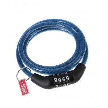Imagem de Cadeado Flexível com Segredo para Bicicleta 1,3 Metros Trava com Combinação Numérica (Azul)