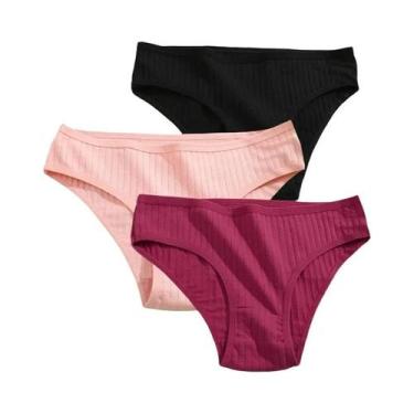 Imagem de Conjunto De Calcinhas De Algodão Femininas Lingerie Sexy Tamanhos XS-5
