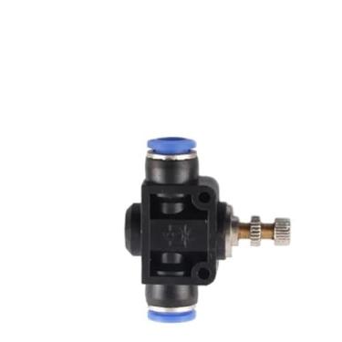 Imagem de 1 regulador de fluxo de ar pneumático 4 mm 6 mm 8 mm 10 mm 12 mm OD tubo de mangueira de ajuste de fluxo de gás conector de válvula controlador de velocidade de ar (LSA-8)