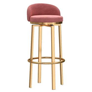 Imagem de Bancos de bar giratórios, conjunto de pernas de metal dourado, moderno, banco de bar com altura para balcão, cadeiras de jantar altas para casa, cozinha e ilha
