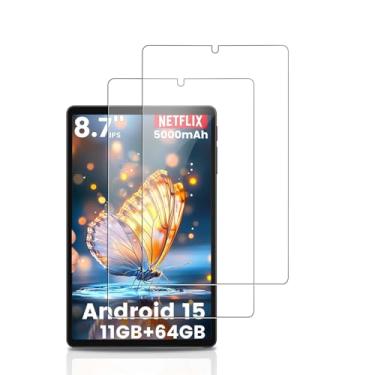Imagem de NOUKAJU Protetor de tela para tablet robtomp F8 de 22 cm, vidro temperado HD, dureza 9h, arranhões, anti-impressão digital, protetor de filme de vidro temperado para tablet robtomp F8 [2 unidades]