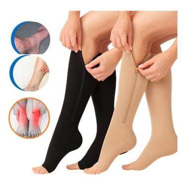 Imagem de Meia de compressão Com Ziper Tratamento Trombose Varizes - Mardluz Var