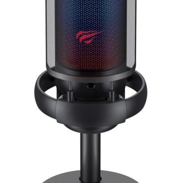 Imagem de Microfone Gamer Havit GK50, RGB, Cardioide, Conexão USB-C, com Suporte, GK50 Pro Live-Unissex