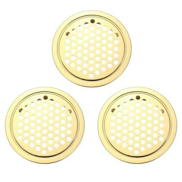 Imagem de PATIKIL Saídas de ar circulares de 2,1 polegadas (53 mm), pacote com 3 divisórias de ventilação de aço inoxidável com orifício de malha redonda para cozinha, banheiro, sapato, armário, guarda-roupa