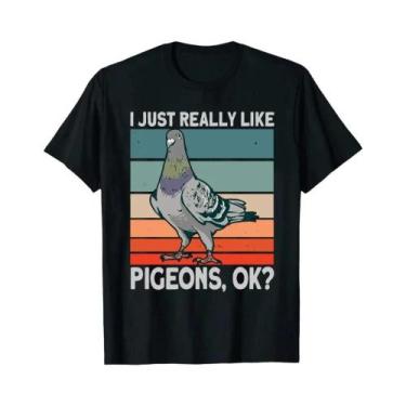 Imagem de Camiseta Feminina De Verão Com Estampa De Pássaro Pigeon Pigeoff Birdw