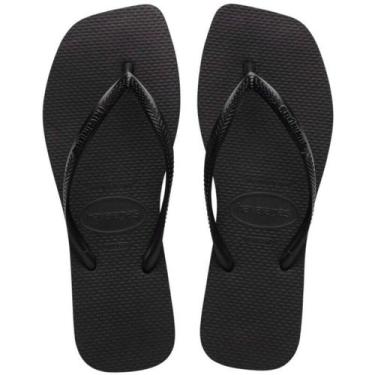 Imagem de Chinelo Havaianas Slim Square - Feminino - Preto - 3738, Preto, 37/38,