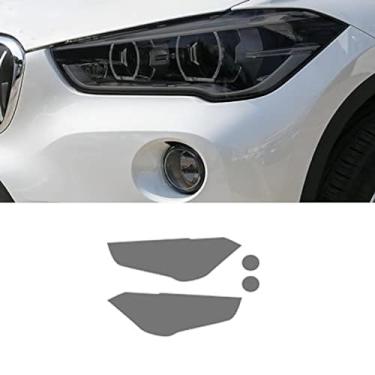 Imagem de Película de farol de carro para BMW X1 F48 2015-2018 filme protetor de farol de carro luz frontal transparente escurecido adesivo de vinil