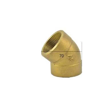 Imagem de Conector de acoplador de encaixe de tubulação de cotovelo de 45 graus BSPP Euqal de latão fêmea de 45 graus para água e gás óleo