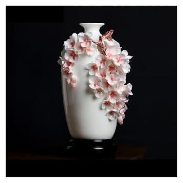 Imagem de Vaso de cerâmica ornamentos porcelana casa sala de estar armário vinho decorações hotel vasos de flores
