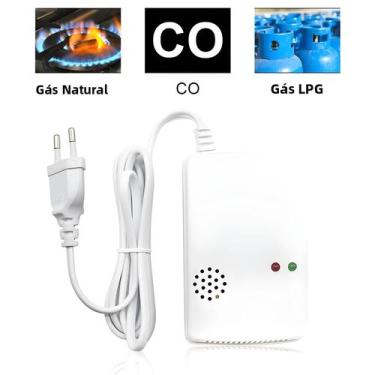 Imagem de Detector De Gás Natural E Monóxido De Carbono 2 Em 1: Sensor De Vazame