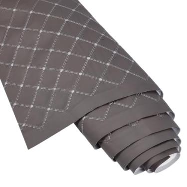 Imagem de MAYJOYDIY 2,2 metros de tecido de espuma acolchoada de vinil 150 ~ 150 cm material de estofamento acolchoado de diamante com espuma de couro sintético para sofá, cadeiras, motocicletas, assentos de