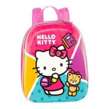 Imagem de Lancheira Costas 3D Hello Kitty Impermeável Infantil Escolar, Rosa