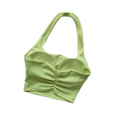 Imagem de Sutiã Esportivo Sexy Feminino Com Alças E Almofadas, Top Cropped Para 