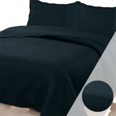 Imagem de Colcha Queen Bouti Dupla Face 03 Peças - Preto - 100% Poliéster